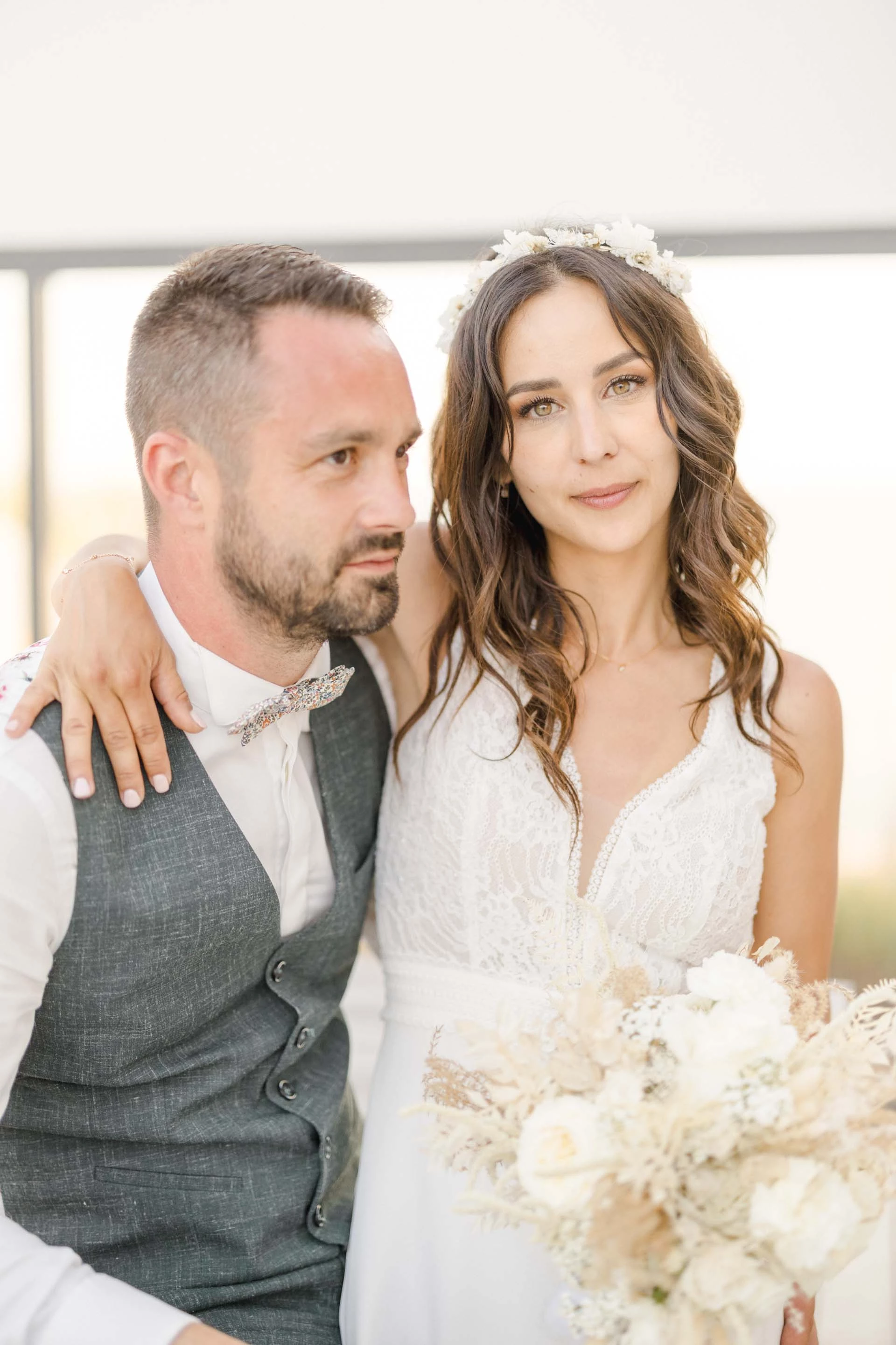 collier robe bonheur gris marron